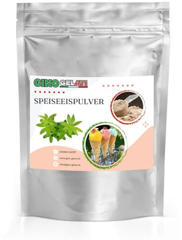 Gino Gelati Waldmeister fruchtiges Eis Speiseeis Pulver 1 Kg, verschiedene Geschmackssorten, schnelle und einfache Zubereitung, für Gastronomie und private Küche, Made in Germany