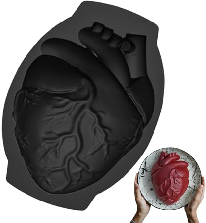 Molde del corazón,Molde del corazón humano - Molde de silicona de corazón humano,Herramienta para hornear de cocina, molde para decoración de pasteles, molde reutilizable de corazón para decora