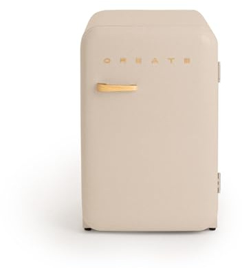 CREATE / RETRO FRIDGE 83.5 WOOD/Frigorífico arena maneta madera / 98W. bajo consumo. 2 estantes. regulador temperatura. botellero. 56x54x84cm