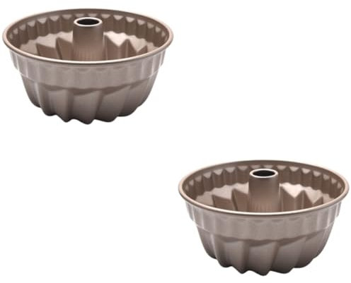 TOPBATHY 2 Pz Stampo Da Torta - Per Torte Teglia Tubolare Piccoli Per Dolci Stampo Per Torte Scavato Mini Para Hornear Tortiera Per Ciambella Rivestimento Antiaderente Golden