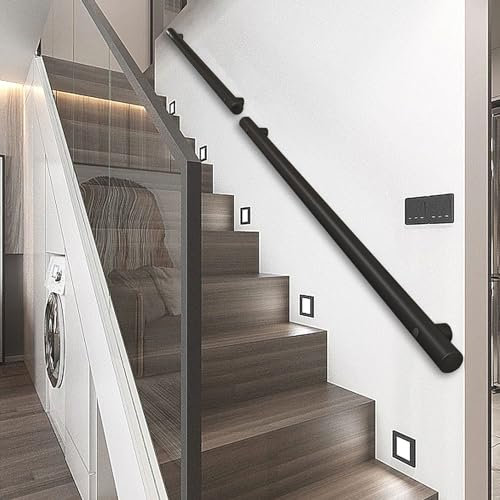 Treppenhandlauf, Haltegriff für den Außenbereich, Treppenhandlauf-Geländerstützsatz außen außen, Haltegriff für Wandmontage aus Edelstahl für Balustraden (Größe: 6 Fuß/180 cm)