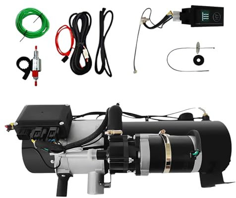 TAZZOR Diesel Warmwasserbereiter, 12V 10KW Hydronic Heizung, Hydronic Kühlmittelheizung, Heizöl Warmwasserbereiter Notheizung, Heizöfen für Wohnmobile, für Camping Aktivitäten im Freien