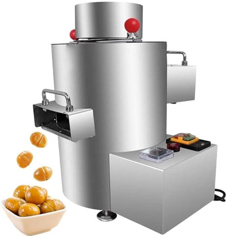 LSHFYV Peladora de castañas eléctrica, peladora de castañas Comercial, peladora de castañas de Acero Inoxidable de 1 a 5 kg/Hora, peladora de castañas eléctrica de 200 kg/h, para Muchos tamaños,220V