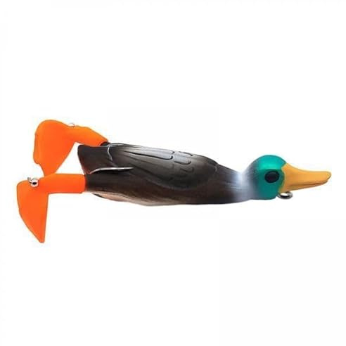 Aymzbd 3X Enten Angelköder, Trolling Köder, 9,5 cm mit Haken, Kurbelköder, Schwimmköder, Angelköder, Angelhaken Zubehör für Forellen