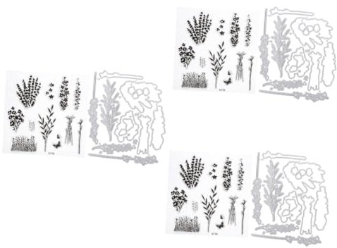 NUOBESTY 3 Conjuntos Troquel De Corte De Metal Sellos Transparentes Para Hacer Tarjetas Haciendo El Corte Almohadilla Plantillas De Letras Cortador De Papel Tarjetas En Acero Carbono