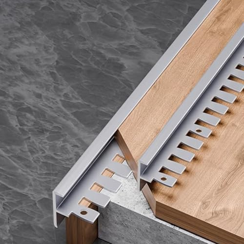 WJYWX Treppenkantenprofil, Einfassprofil Biegbar F-Form Abschlussprofil Länge:90cm*3 Stück Metallprofil Stufenkantenprofil Für Laminat, Parkett Und Fliesen(Iron Gray,18mmx0.9m)