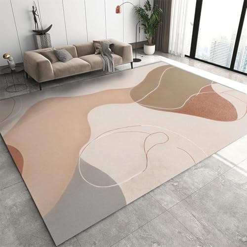 Abstrakte Bunte Strukturierte Linien 3D-Gedruckte Großflächige Teppiche Für Wohnzimmer, Schlafzimmer, Wohnkultur, Weiche Flanell-Küchenteppiche, 80 X 120 Cm - Leicht Zu Reinigendes, Wei /6121880466348