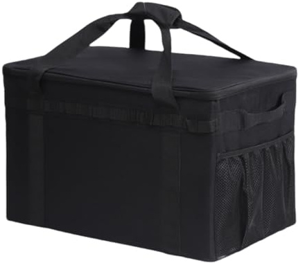 Qcbuegof Cooking Utensils Organisers Bags Camping Travel Stage For Picnics Hiking Outdoor Cooking Kitchen Carry Bag Picnics Tableware Carry Bag, black, standard size