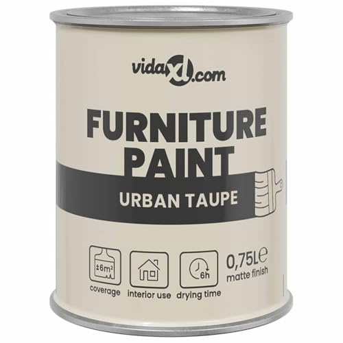 vidaXL Möbelfärg Brun 0,75 L Väggprint, Miljövänlig inomhusfurniturefärg, låg lukt, torkar snabbt, vattenbaserad, lätt att rengöra, säker för DIY, rum