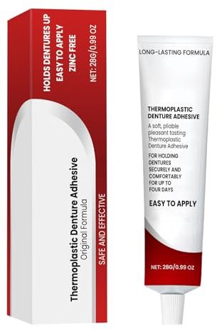 Thermoplastic Denture Adhesive 28g | Denture Adhesive Cream Anti Slip Security Advanced Adhesion Technology Comfortable Experience No Discomfort Irritation Seamless Adults Family Friends
