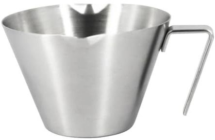 Tazas Medidoras de Metal - Taza Medidora en Mililitros,Jarra Acero Inoxidable Termorresistente Con Asa Doble Pico Escalas Para Mezclar Bebidas Cocina Hornear Cocción