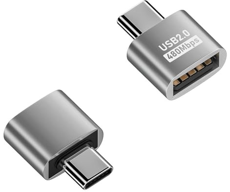 Adaptador USB C a USB - Adaptador USB a tipo C, adaptador Otg hembra a tipo C macho, compatible con varios dispositivos electrónicos (plateado A)