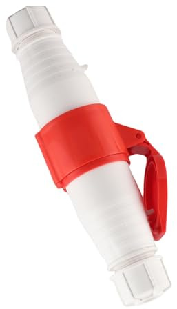 Tomantery Connettore Industriale Maschio Femmina CEE Rosso CEE a 4 Pin IP44 per Roulotte Agricole 220-380 V, Connettore di Alimentazione Antiurto per Varie Applicazioni Interne Ed Esterne