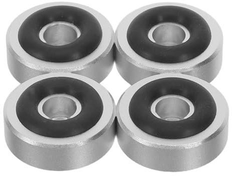 HOLIDYOYO 4pcs Speaker Shock Absorber Feet Aluminum Alloy Vibration Isolation Foot Pads Rubber Rings Living Use