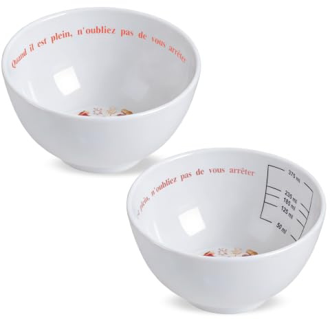 Yuecda 2 bandejas de control de porciones, vasos medidores de alimentos, recipientes de porciones para adultos, pérdida de peso, obesidad, diabetes, alimentación saludable (versión francesa)