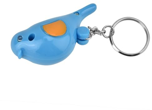 Vistreck Bird LED Whistle Key Finder - Intelligent Voice Control Keychain, Blue, Easy Key Locator with Flashlight & ON/OFF Switch (Blue)