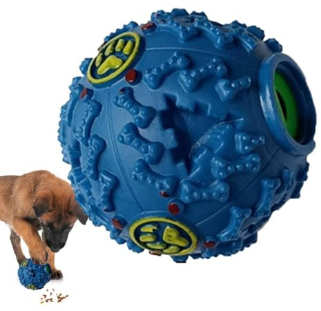 Generico Palla puzzle per cani, giocattolo per cani con palla oscillante - Palla da fiuto per - Palline interattive con alimentazione lenta, palla creativa che perde per con suono di risatina per abi