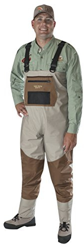 CADDIS Men's Attractive 2-Tone Tauped Deluxe Breathable Stocking Foot Wader, XX-Large Short Stout(DOES NOT INCLUDE BOOTS)