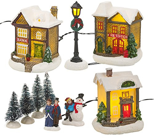 Villaggio natalizio in inverno con luci a LED [255744]