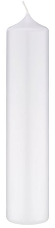 Kommunionkerzen, Konfirmationkerze zum selber gestalten Weiß 400 x 50 mm