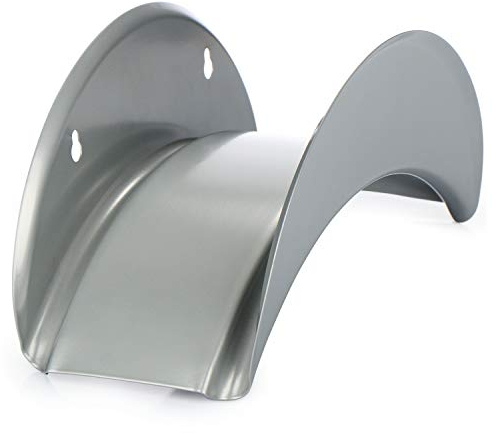 com-four® Porta tubo da giardino, appendi tubi o cavi, supporto per tubi da giardino in acciaio verniciato a polvere per giardino, cantina, tettoia (Grigio)