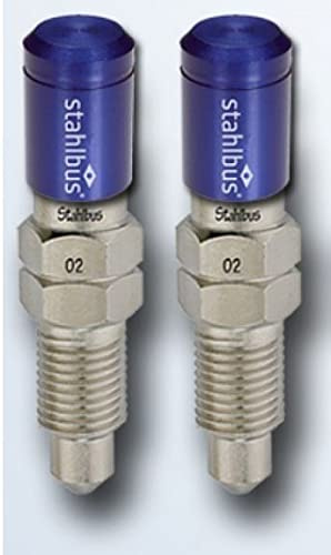 2X stahlbus Schnell-Entlüfterschraube Entlüftungsventil 3/8 Zoll-24UNFx16 + Alukappen Blau