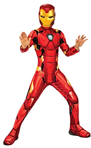 Rubies Disfraz Iron Man Classic Z para niños y niñas, Jumpsuit con máscara, Traje clasico, Licencia Oficial Marvel para Carnaval, cumpleaños, fiestas y regalos