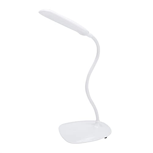 BuyWeek LED Tischlampe, Flexible USB Schreibtischlampe Dimmbar Nachttischlampe Touch Schalter Leselampe Weiß