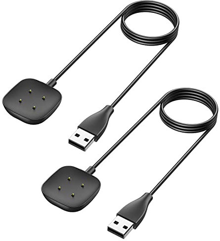 Oumida Ladekabel Kompatibel mit Fitbit Versa 4 /Sense 2 /Versa 3/Sense Ladegerät, 50cm/1.65ft & 100cm/3.3ft USB Ladestation Charger Cable Dock Kabel für Fitbit Versa 4/Versa 3/Sense(100cm*2pcs)
