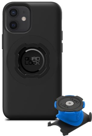 QUAD LOCK Vorbau/Lenker Handyhalterung Fahrrad Kit mit iPhone 12 Mini MAG Hülle