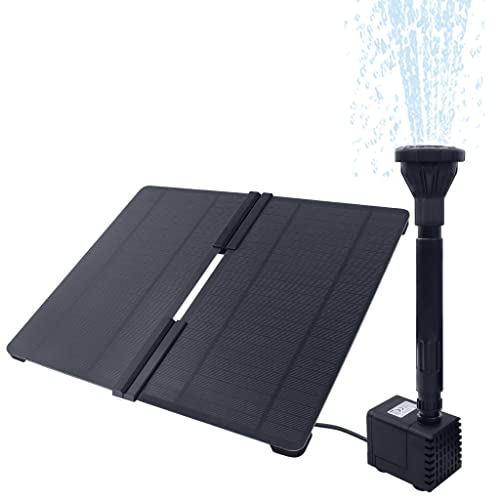 UISEBRT Teichpumpe Solar 20W Solar Springbrunnen mit Verstellbare Stützstange Solarbrunnen Brunnenpumpe Solarpumpe Fontäne Pumpe Wasserpumpe für Garten, Kleiner Teich, Fisch-Behälter