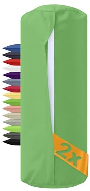 npluseins - Set di 2 fodere per cuscino da 40x15 cm 100% cotone 1600.2330, verde