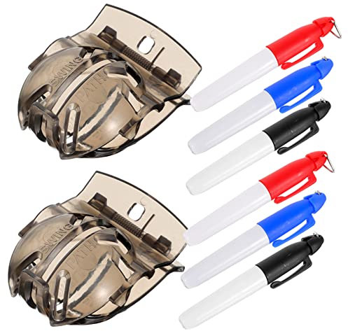 HANABASS 1 Satz Golfmarker Outdoor-Versorgung Golfbälle-Liner Golfball-Klemmen-Liner Werkzeug Golfballmarker Kugel Schablone draussen Kugelmarke Textmarker Plastikkugel Mann Schimmel Metall