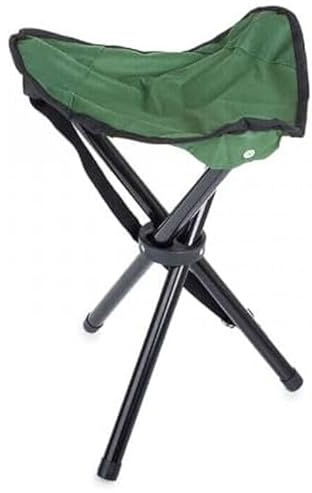 Generico Sgabello Pieghevole da Campeggio, Mini Sedia Pieghevole per Esterni, Campeggio Giardino Picnic Pesca Viaggi Escursioni, Sedile Piccolo Pieghevole e Portatile, 3 Piedi Treppiedi, 60x36x40 cm