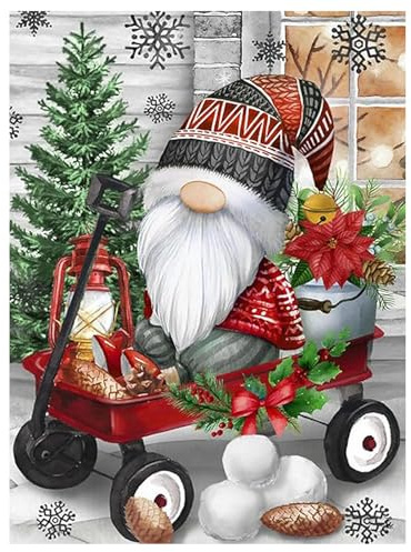Dzmuero Diamond Painting Weihnachtsdeko, 5d diamant painting, Weihnachten Weihnachtsgeschenke Diamont Painting Bilder Diamant Painting Bastelset Basteln fur Erwachsene Kinder Mädchen, 30cm X 40cm