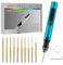 Comius Sharp Mini Taladro Eléctrico de 3 Velocidades, USB Recargable Taladro Manual Eléctrico 10 Taladro Helicoidal (0.6-2.2 mm), DIY Juego de Brocas para Resina, Joyas, Plástico, Madera (Azul)