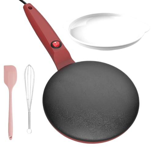 Wpsagek Elektrischer Pfannkuchenbereiter, Instant-Crêpe-Maker - Crêpe-Grillpfanne | 7,8 Zoll automatische Temperaturregelung Instant Crêpe Maker elektrische Crêpe Maker Maschine antihaftbeschichtet