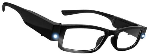 MADGININE Magnifying 200% Glasses with Light, Magnifying Glasses for Hobbies LED Lighted Magnifying Glass Hands-Free Head Magnifier Eyeglasses for Close Work Craft and Jewelle for Men and Women