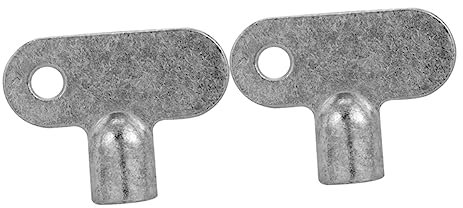 LIFKICH 2pcs Radiator Valve Key and Plumbing Bleed Key Set 5x5 Square Radiator Vent Wrench Manual Utility Tool for Home Heating System Maintenance