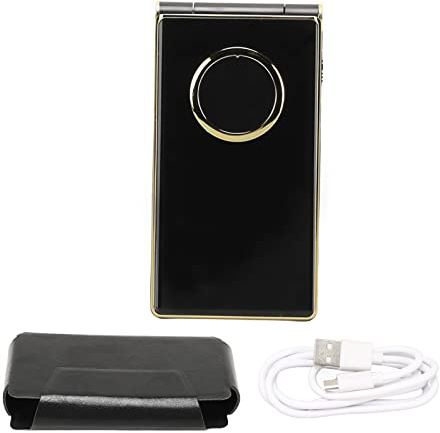 Long Standby Flip Seniors Teléfono, Teléfono Móvil de 5900 MAh Clamshell con Pantalla de 2.8 Pulgadas, Eje de Aleación de Zinc Resistente Al Desgaste y Altavoz Transparente para Ancianos