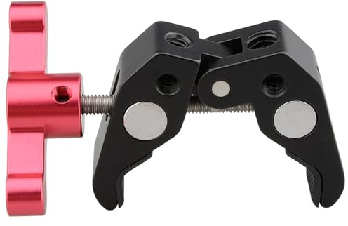 1/4 3/8 Thread Thumbscrew Adapter Pipe Clip Rod Clamp Multipurpose Super Claving Clamp for Camera/Light Pipe Mounting Bracket