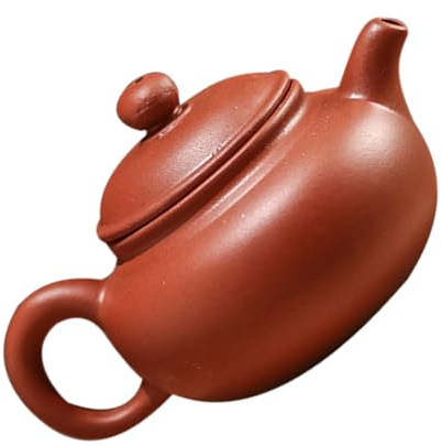 LOLIPPYY Tetera Pequeña de Arcilla Morada Estilo Chino, Artesanal, Portátil y Resistente, Asa Ergonómica Agarre Cómodo, Adecuado para Salón de Té y Té