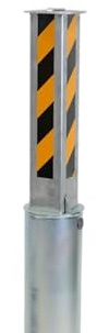 The Ramp People Telescopic Bollard for Car Parks and Driveways Heavy Duty Reflective - Black/Yellow