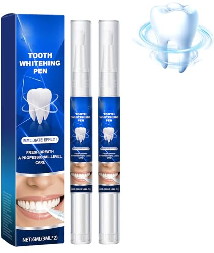 2 Stück Zahnaufhellung Stift,Zähne Aufhellungsstifte, Zähne aufhellen Stift, Schmerzfreies bleaching zähne, Effektiv Flecken Entfernen, Schnelles Bleaching Zähne