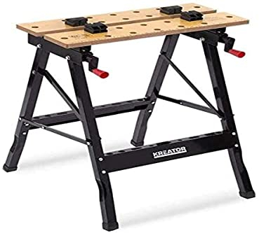 Kreator Werkbank Arbeitstisch Stahl klappbar - 100 kg Tragkraft 560x220x750 mm
