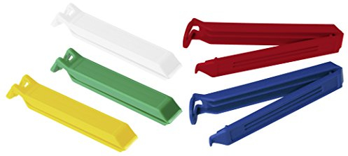 Fackelmann Clips Cierra Bolsas 11cm. Azul, rojo, verde, amarillo y blanco.. Polipropileno. 5 uds.