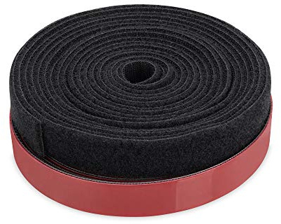 DIGITUS Pilzkopf-Klettband Kabelmanagement-System - 2.5m Rolle Selbstklebend (4 kg/cm²) - 5m Flausch-Klett-Band