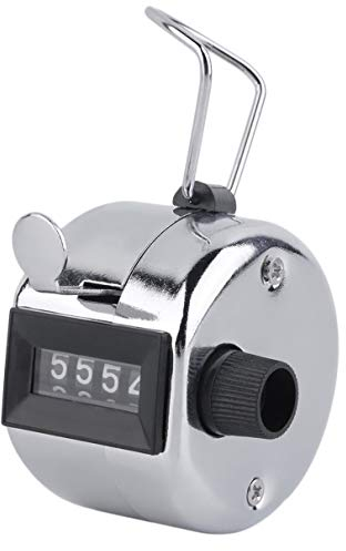 Triamisus Digital Chrome Handzähler Clicker/Counter 4-stellige Nummer Clicker Golf Digital Chrome Handzähler Clicker/Counter
