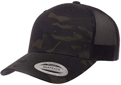 Yupoong Yp Classics Multicam retro truckerkeps, MULTICAM SVART, one size