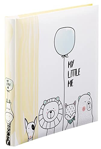 Hama Babyalbum My Little Me Baby-Fotoalbum mit 60 Seiten für Mädchen und Jungen, Kinder-Fotobuch für ca. 300 Fotos, Photoalbum zum Selbstgestalten und Einkleben mit Motiv, Album-Format 29x32cm beige